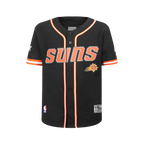 NBA PHOENIX SUNS CLASSIC CHEMISE BOUTONNÉE EN FILET POUR GARÇON JUNIOR (NOIR/ORANGE)