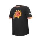 NBA PHOENIX SUNS CLASSIC CHEMISE BOUTONNÉE EN FILET POUR GARÇON JUNIOR (NOIR/ORANGE)