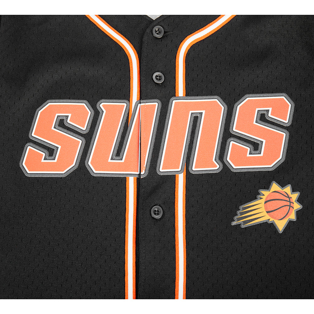 NBA PHOENIX SUNS CLASSIC CHEMISE BOUTONNÉE EN FILET POUR GARÇON JUNIOR (NOIR/ORANGE)