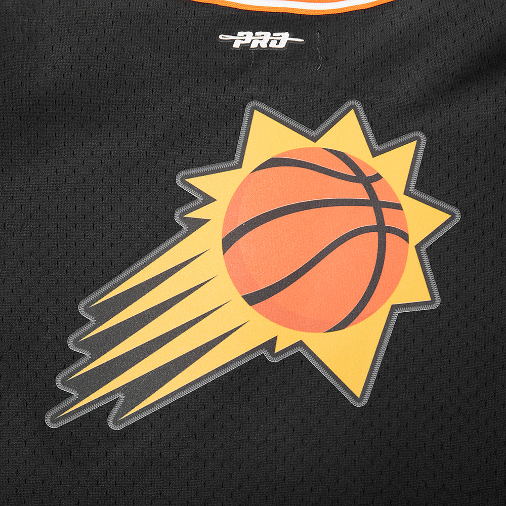 NBA PHOENIX SUNS CLASSIC CHEMISE BOUTONNÉE EN FILET POUR GARÇON JUNIOR (NOIR/ORANGE)
