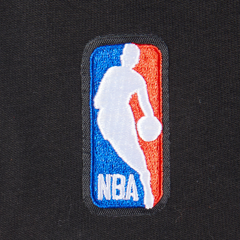 NBA PHOENIX SUNS CLASSIC T-SHIRT CÔTELÉ RAYÉ À MANCHES COURTES POUR GARÇON JUNIOR (NOIR/ORANGE)