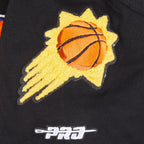NBA PHOENIX SUNS CLASSIC T-SHIRT CÔTELÉ RAYÉ À MANCHES COURTES POUR GARÇON JUNIOR (NOIR/ORANGE)
