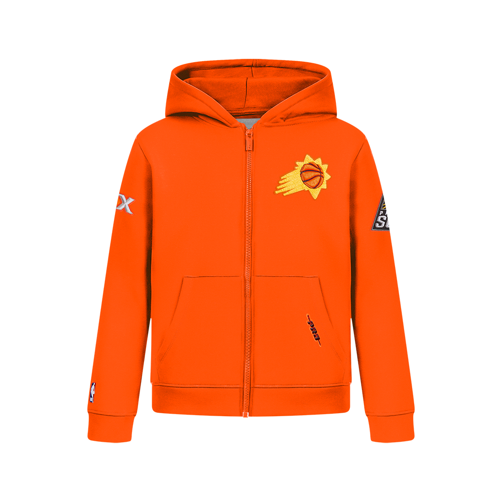 NBA PHOENIX SUNS CLASSIC BIG BOY'S FLC FZ PO HOODIE (ORANGE)