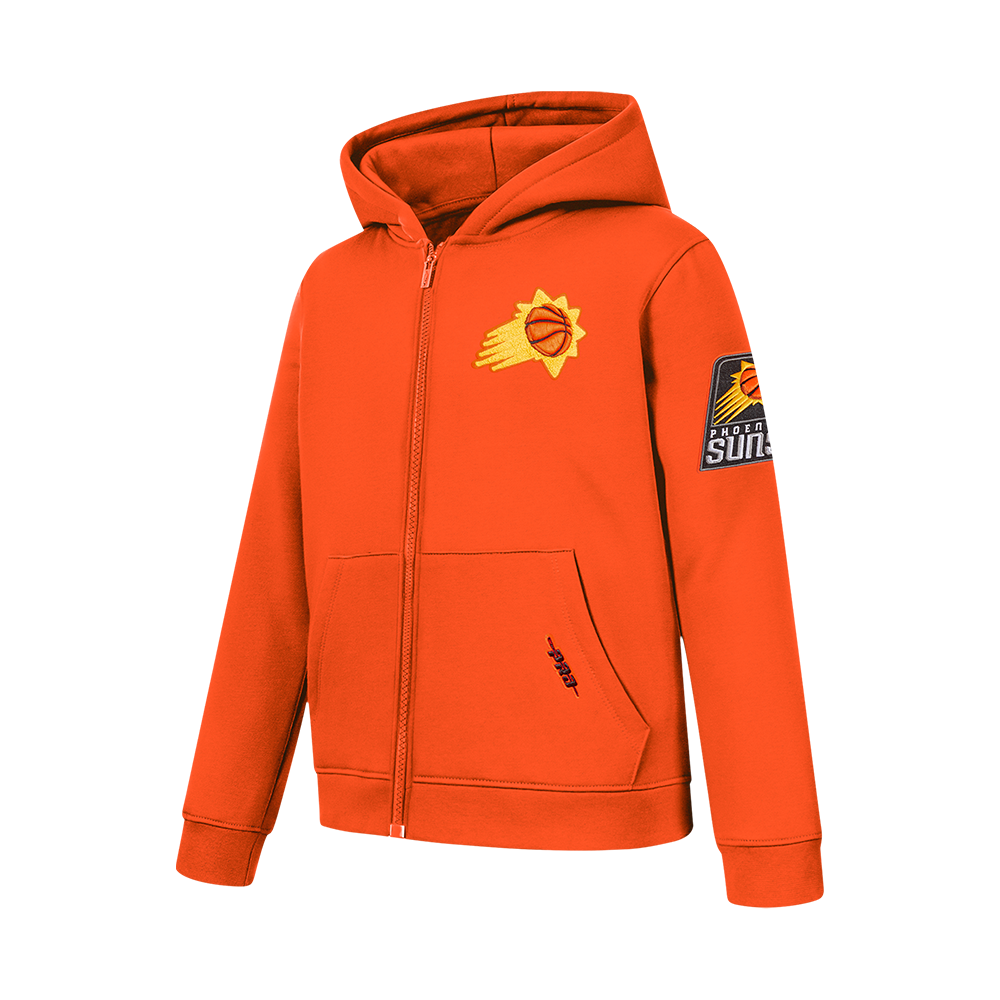 NBA PHOENIX SUNS CLASSIC BIG BOY'S FLC FZ PO HOODIE (ORANGE)