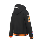 NBA PHOENIX SUNS RETRO CLASSIC BIG BOY'S RIB FLEECE PULLOVER HOODIE (BLACK/ORANGE)