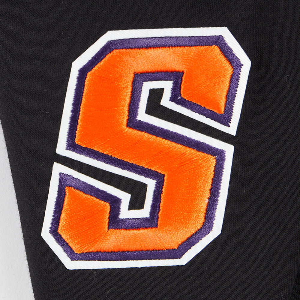 NBA PHOENIX SUNS RETRO CLASSIC BIG BOY'S RIB FLEECE PULLOVER HOODIE (BLACK/ORANGE)