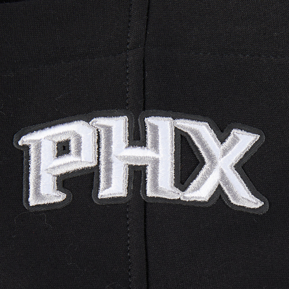 NBA PHOENIX SUNS RETRO CLASSIC BIG BOY'S RIB FLEECE PULLOVER HOODIE (BLACK/ORANGE)