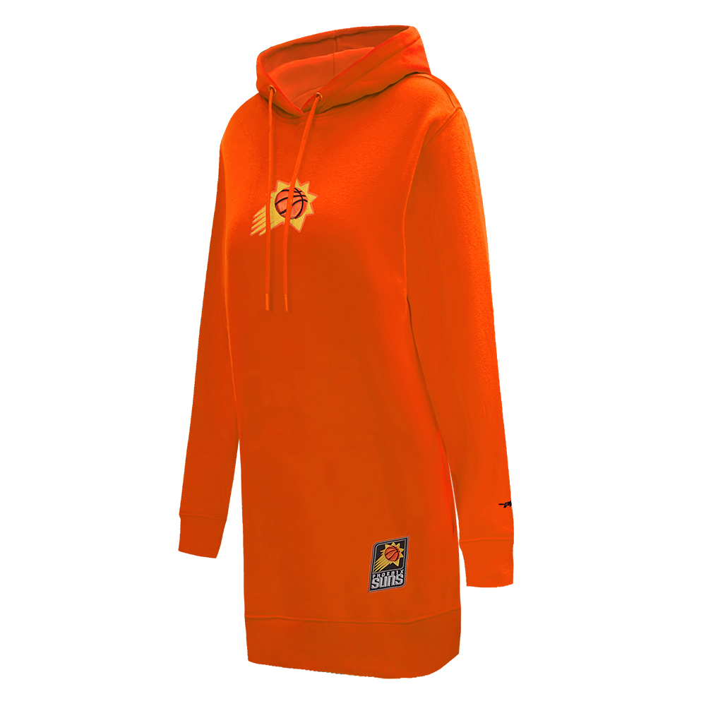 NBA PHOENIX SUNS CLASSIC WOMEN'S FLEECE HOODIE DRESS (ORANGE)
