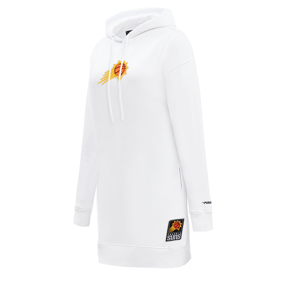 NBA PHOENIX SUNS CLASSIC FLEECE HOODIE DRESS (WHITE)