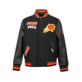 NBA PHOENIX SUNS RETRO CLASSIC BLOUSON COLLÉGIAL EN LAINE À BORDS CÔTELÉS POUR GARÇON JUNIOR (NOIR/ORANGE)