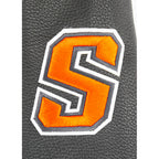 NBA PHOENIX SUNS RETRO CLASSIC BLOUSON COLLÉGIAL EN LAINE À BORDS CÔTELÉS POUR GARÇON JUNIOR (NOIR/ORANGE)