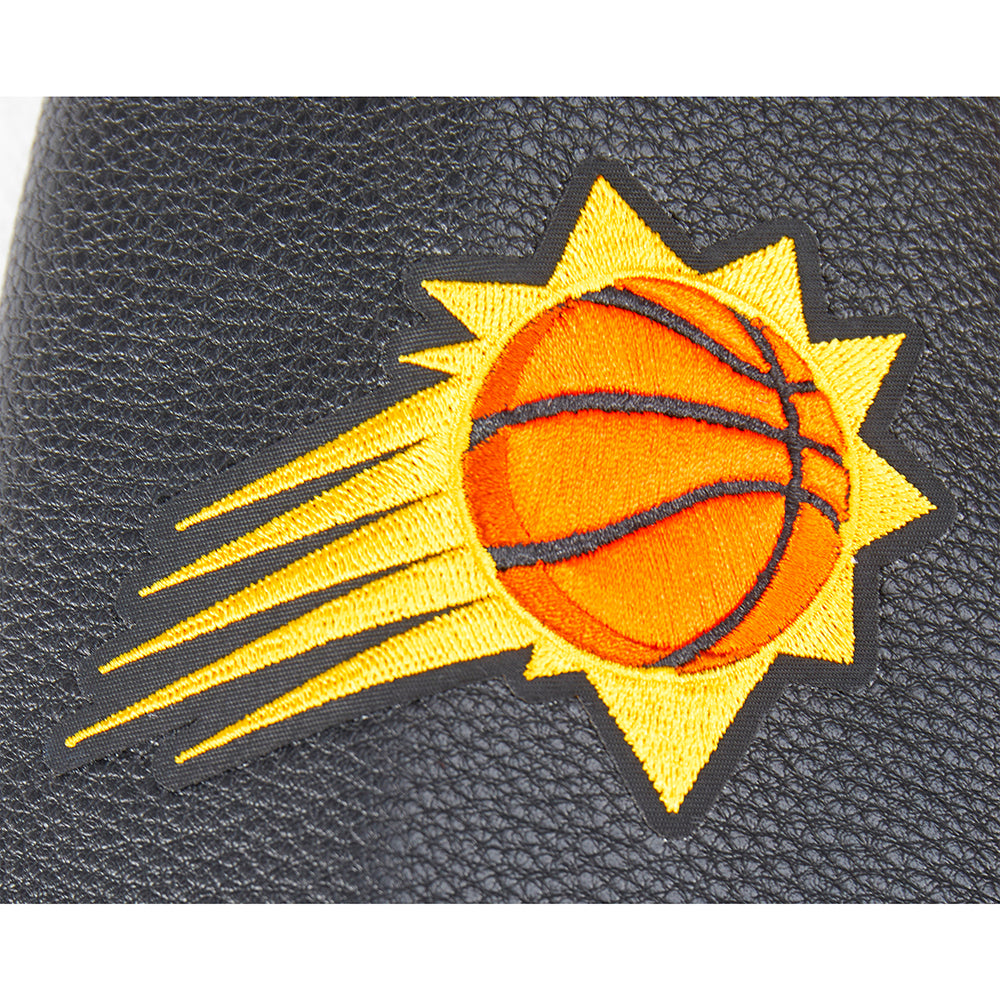 NBA PHOENIX SUNS RETRO CLASSIC BLOUSON COLLÉGIAL EN LAINE À BORDS CÔTELÉS POUR GARÇON JUNIOR (NOIR/ORANGE)
