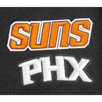 NBA PHOENIX SUNS RETRO CLASSIC BLOUSON COLLÉGIAL EN LAINE À BORDS CÔTELÉS POUR GARÇON JUNIOR (NOIR/ORANGE)