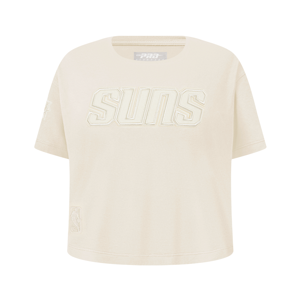 NBA PHOENIX SUNS NEUTRAL BIG GIRL'S SHORT SLEEVE BOXY TEE (EGGSHELL)