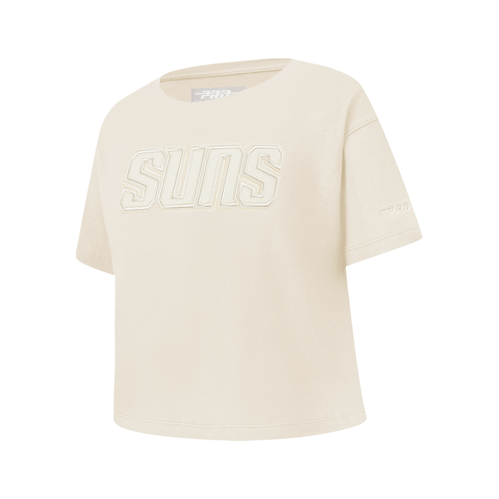 NBA PHOENIX SUNS NEUTRAL BIG GIRL'S SHORT SLEEVE BOXY TEE (EGGSHELL)