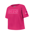 NBA PHOENIX SUNS T-SHIRT TRIPLE ROSE À MANCHES COURTES ET À COUPE CARRÉE POUR FILLE JUNIOR (VIOLET BETTERAVE)