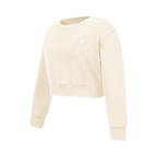 NBA PHOENIX SUNS NEUTRAL BIG GIRL'S FLC CREWNECK (EGGSHELL)