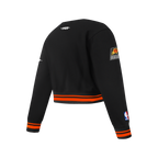 NBA PHOENIX SUNS RETRO CLASSIC BIG GIRL'S RIB FLC CREWNECK (BLACK/ORANGE)
