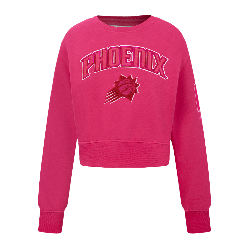 NBA PHOENIX SUNS TRIPLE PINK BIG GIRL'S FLC CREWNECK (BEETROOT PURPLE)