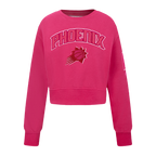 NBA PHOENIX SUNS TRIPLE PINK BIG GIRL'S FLC CREWNECK (BEETROOT PURPLE)
