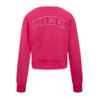 NBA PHOENIX SUNS TRIPLE PINK BIG GIRL'S FLC CREWNECK (BEETROOT PURPLE)