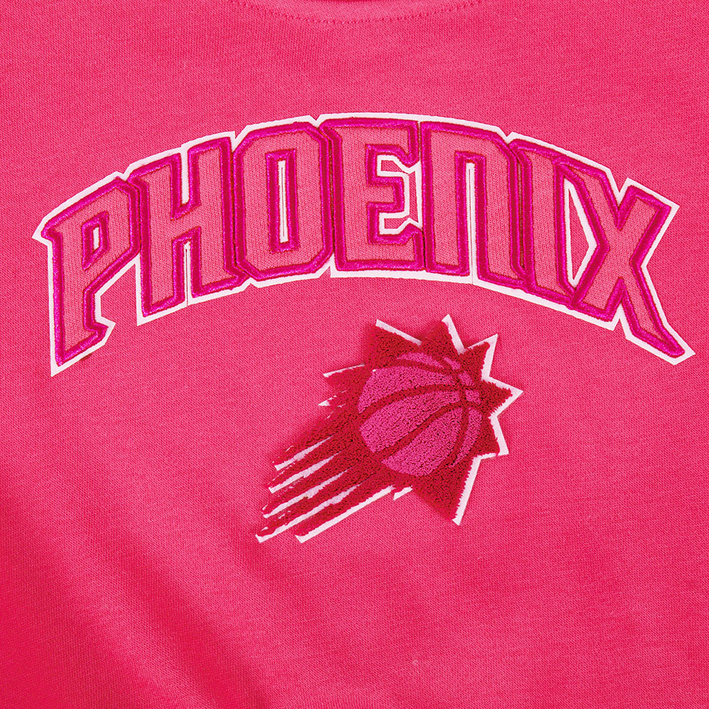 NBA PHOENIX SUNS TRIPLE PINK BIG GIRL'S FLC CREWNECK (BEETROOT PURPLE)
