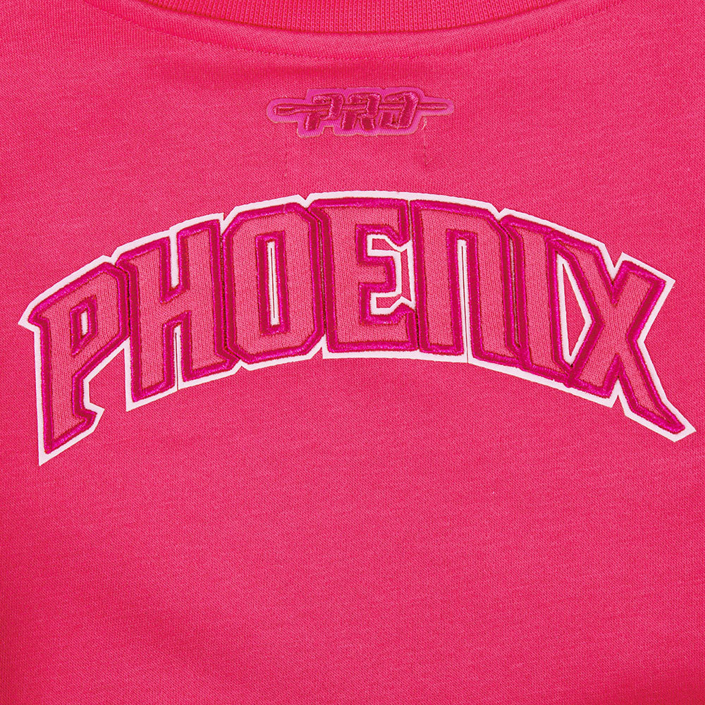 NBA PHOENIX SUNS TRIPLE PINK BIG GIRL'S FLC CREWNECK (BEETROOT PURPLE)