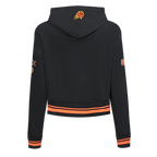 NBA PHOENIX SUNS RETRO CLASSIC CHANDAIL À CAPUCHON COURT CÔTELÉ POUR FEMME (NOIR/ORANGE)