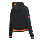 NBA PHOENIX SUNS RETRO CLASSIC CHANDAIL À CAPUCHON COURT CÔTELÉ POUR FEMME (NOIR/ORANGE)