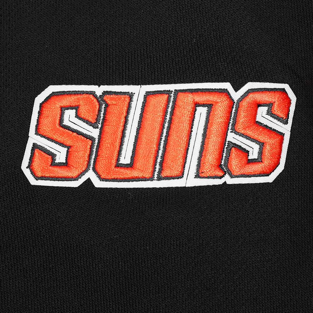 NBA PHOENIX SUNS RETRO CLASSIC CHANDAIL À CAPUCHON COURT CÔTELÉ POUR FEMME (NOIR/ORANGE)