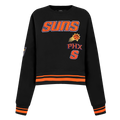 NBA PHOENIX SUNS RETRO CLASSIC CHANDAIL À COL ROND CÔTELÉ POUR FEMME (NOIR/ORANGE)