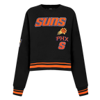NBA PHOENIX SUNS RETRO CLASSIC CHANDAIL À COL ROND CÔTELÉ POUR FEMME (NOIR/ORANGE)