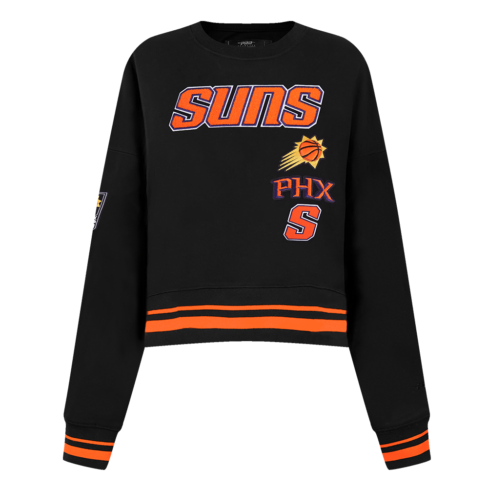 NBA PHOENIX SUNS RETRO CLASSIC CHANDAIL À COL ROND CÔTELÉ POUR FEMME (NOIR/ORANGE)