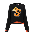 NBA PHOENIX SUNS MASHUP WOMEN'S RIB CREWNECK (BLACK/ORANGE)