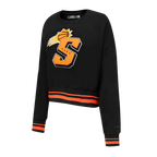 NBA PHOENIX SUNS MASHUP WOMEN'S RIB CREWNECK (BLACK/ORANGE)