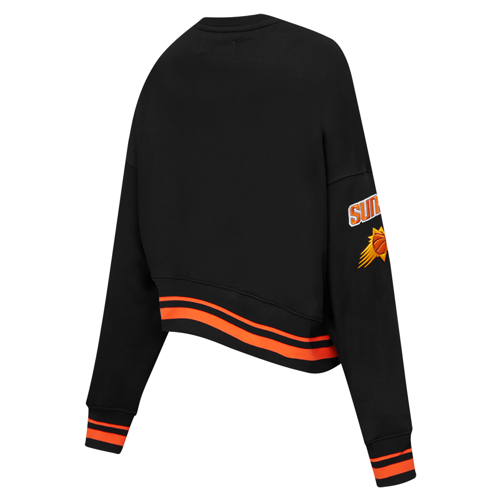 NBA PHOENIX SUNS MASHUP WOMEN'S RIB CREWNECK (BLACK/ORANGE)