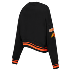 NBA PHOENIX SUNS MASHUP WOMEN'S RIB CREWNECK (BLACK/ORANGE)