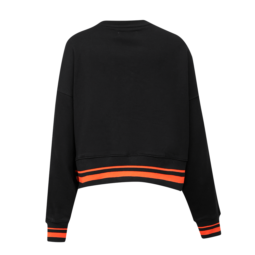 NBA PHOENIX SUNS MASHUP WOMEN'S RIB CREWNECK (BLACK/ORANGE)