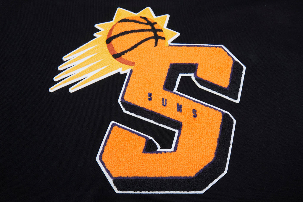 NBA PHOENIX SUNS MASHUP WOMEN'S RIB CREWNECK (BLACK/ORANGE)