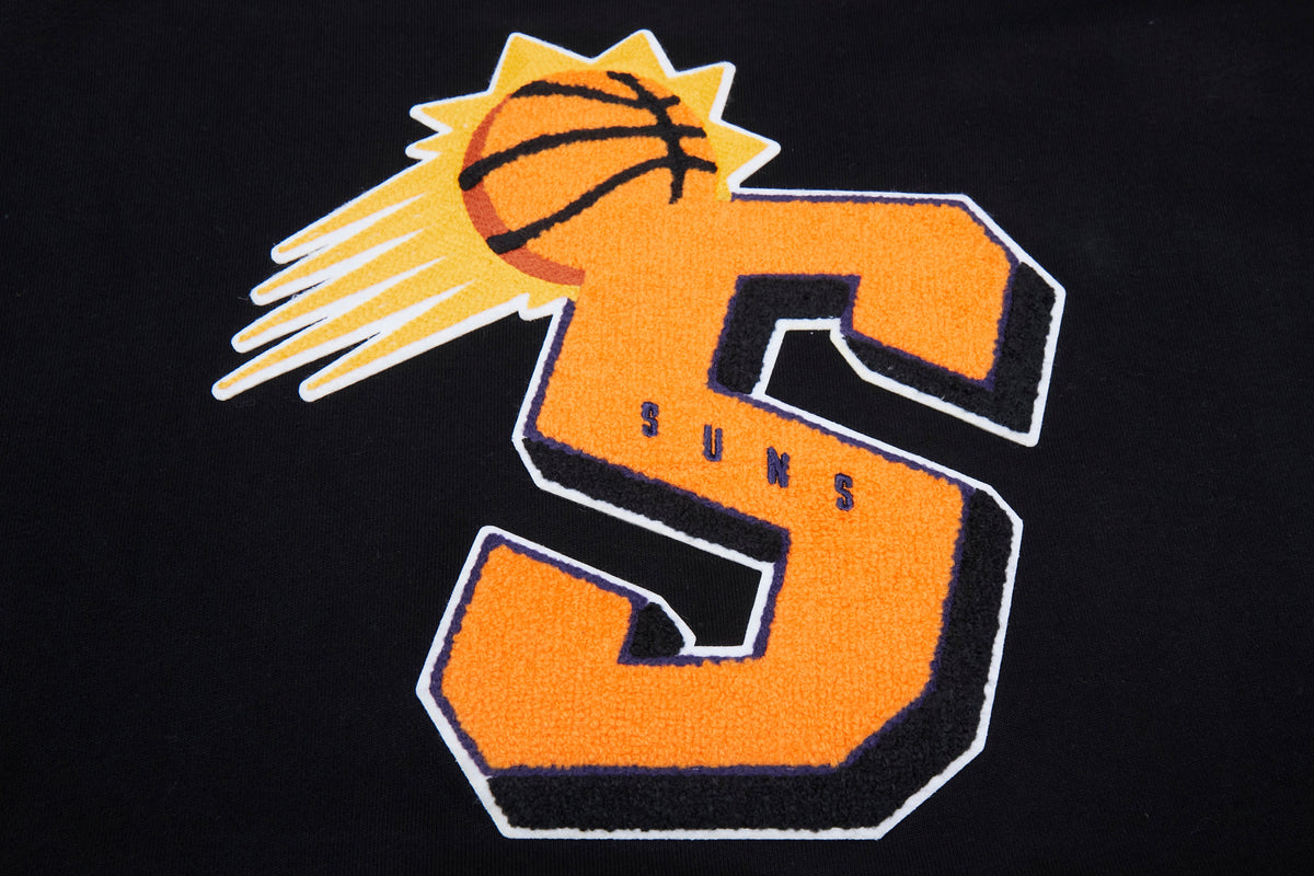 NBA PHOENIX SUNS MASHUP WOMEN'S RIB CREWNECK (BLACK/ORANGE)