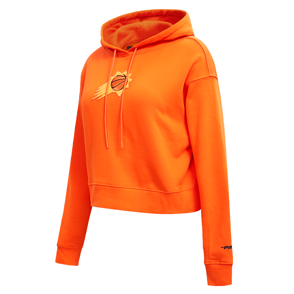 NBA PHOENIX SUNS CLASSIC WOMEN'S CROPPED PULLOVER HOODIE (ORANGE)