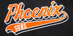 NBA PHOENIX SUNS SCRIPT TAIL BLOUSON COLLÉGIAL EN LAINE POUR FEMME (NOIR/ORANGE)