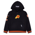 NBA PHOENIX SUNS RETRO CLASSIC LITTLE BOY'S RIB FLEECE PULLOVER HOODIE (BLACK/ORANGE)