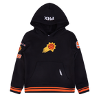 NBA PHOENIX SUNS RETRO CLASSIC LITTLE BOY'S RIB FLEECE PULLOVER HOODIE (BLACK/ORANGE)