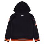NBA PHOENIX SUNS RETRO CLASSIC LITTLE BOY'S RIB FLEECE PULLOVER HOODIE (BLACK/ORANGE)