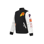 NBA PHOENIX SUNS CLASSIC LITTLE BOY'S WOOL VARSITY JACKET (BLACK/WHITE)