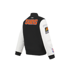 NBA PHOENIX SUNS CLASSIC LITTLE BOY'S WOOL VARSITY JACKET (BLACK/WHITE)