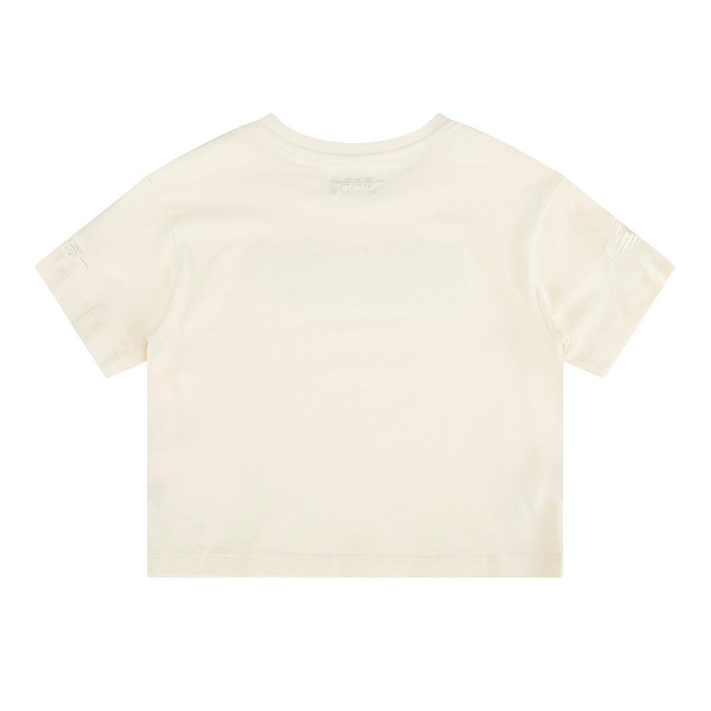 NBA PHOENIX SUNS NEUTRAL LITTLE GIRL'S SHORT SLEEVE BOXY TEE (EGGSHELL)