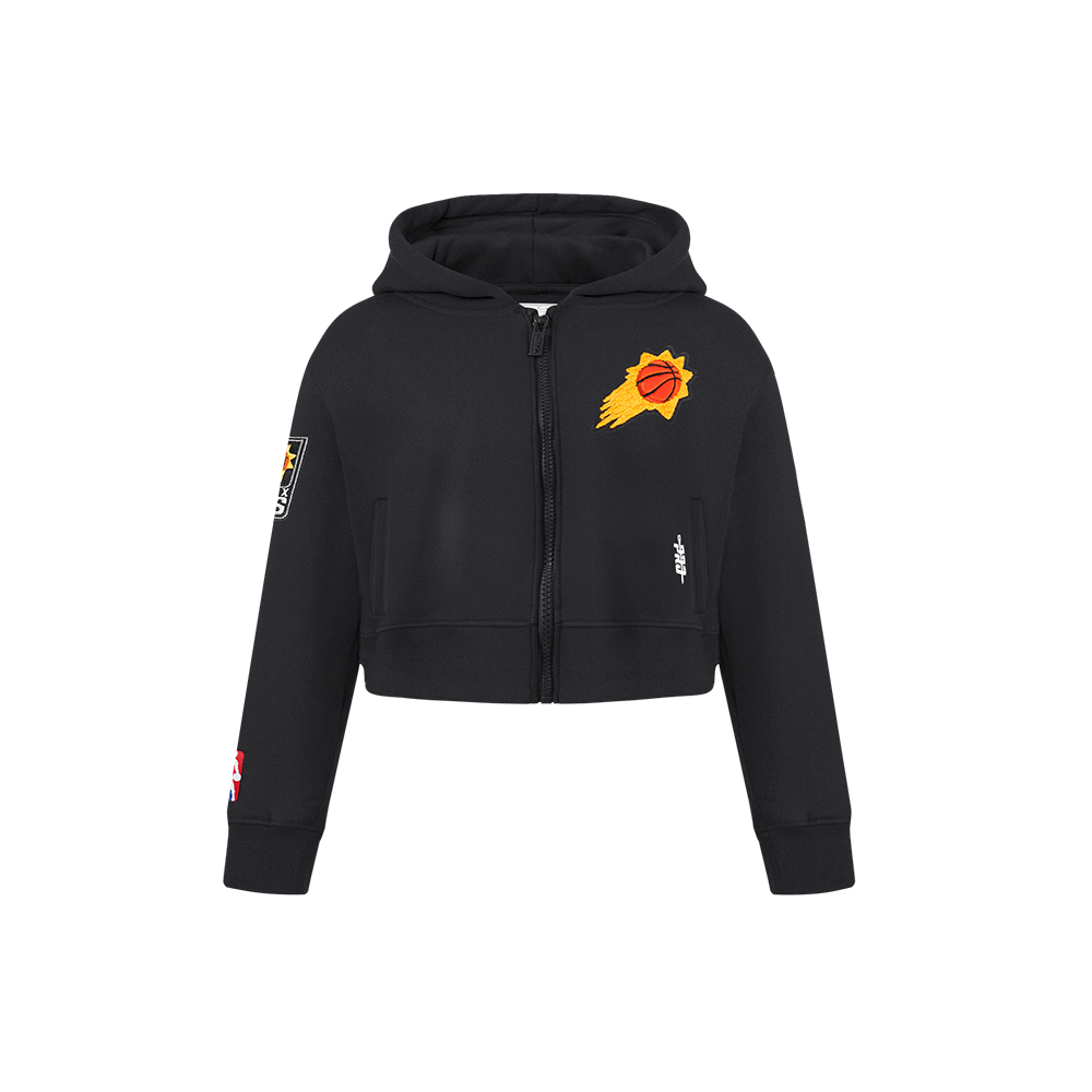 NBA PHOENIX SUNS CLASSIC LITTLE GIRL'S FLEECE FULL ZIP HOODIE (BLACK)