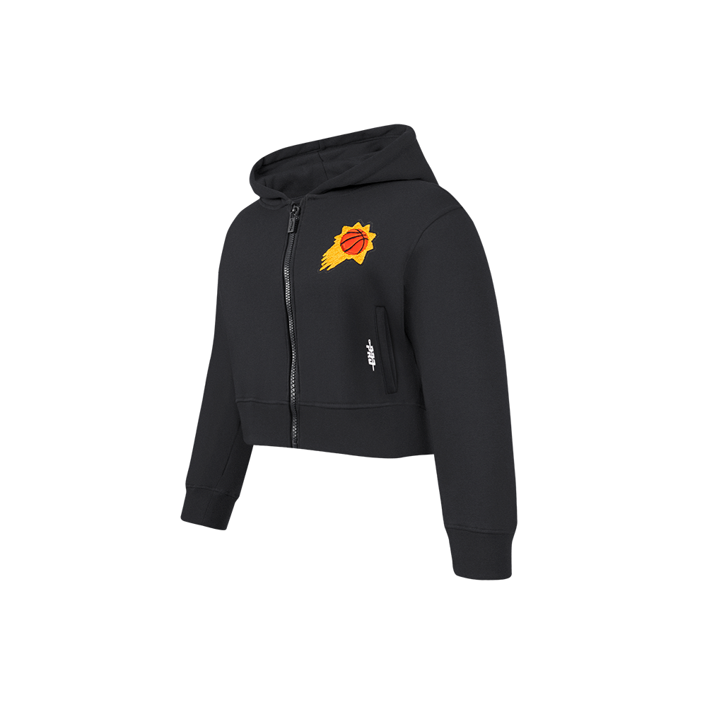 NBA PHOENIX SUNS CLASSIC LITTLE GIRL'S FLEECE FULL ZIP HOODIE (BLACK)